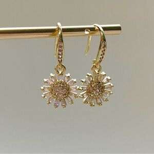 Elegant Gold and Silver Sunburst Earrings